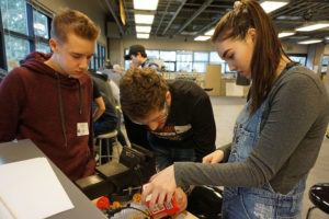 Bioengineering students teaching toy adaptation