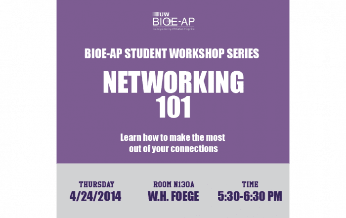BIOE-AP Student Workshop Series: Networking 101