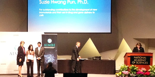 Suzie Pun at AIMBE induction ceremony