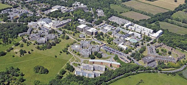 Aerial view of University of Kent Canterbury campus