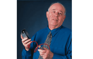 Donald Baker with ultrasound device