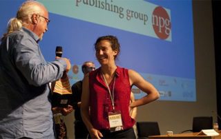 Alissa Bleem receives award at Biofilms7 conference