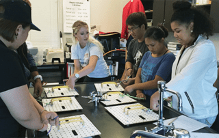 Cleveland High School students participating in outreach activity