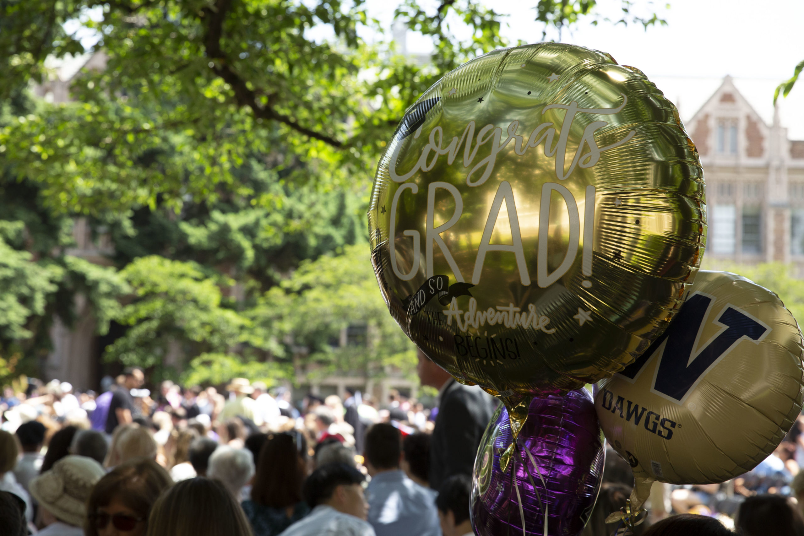Graduation balloon on UW quad