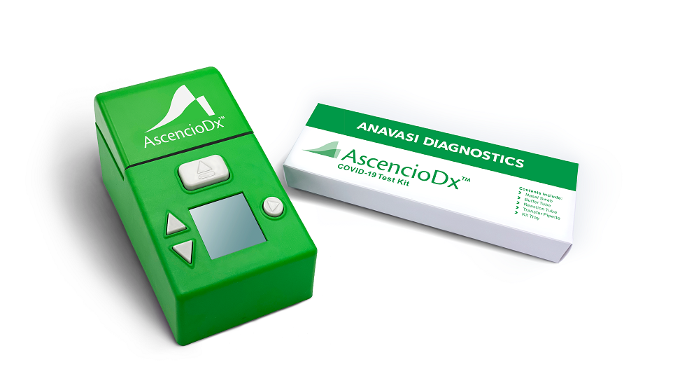 image of COVID-19 test device and box by Anavasi Diagnostics