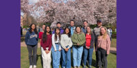 CardSS lab Members in front of Cherry blossoms