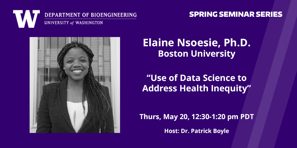 Elaine Nsoesie seminar card