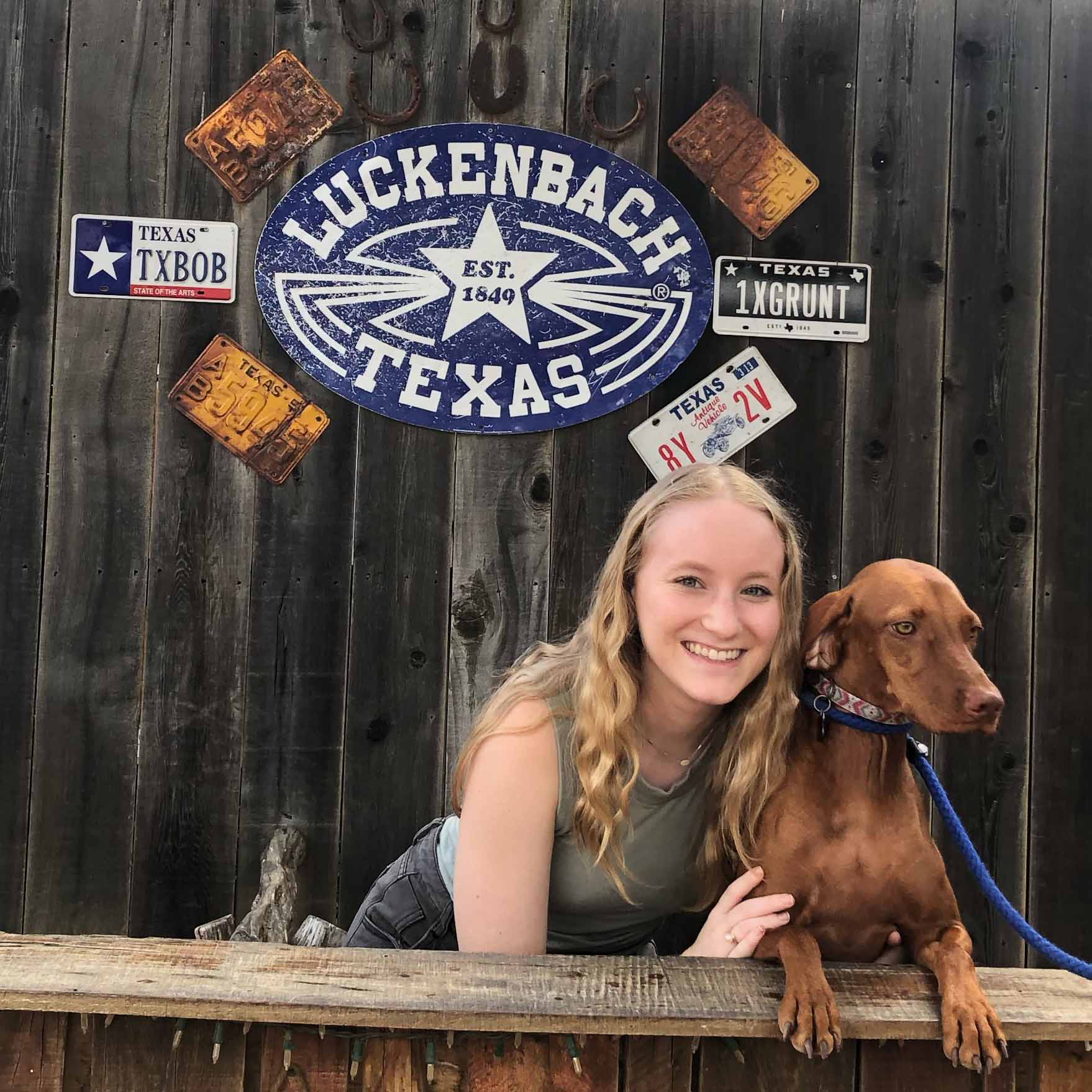 Marissa Shumaker with dog