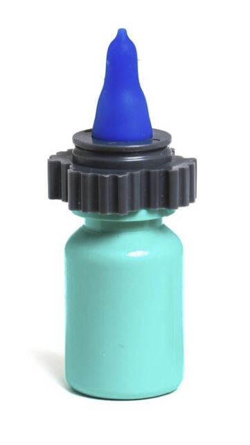 Photo of eyedrop bottle with nanodropper attachment