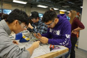 Bioengineering students teaching toy adaptation