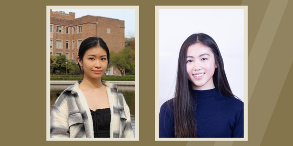 Fang-Hua Hu and Rachel Shi, BioE undergraduates