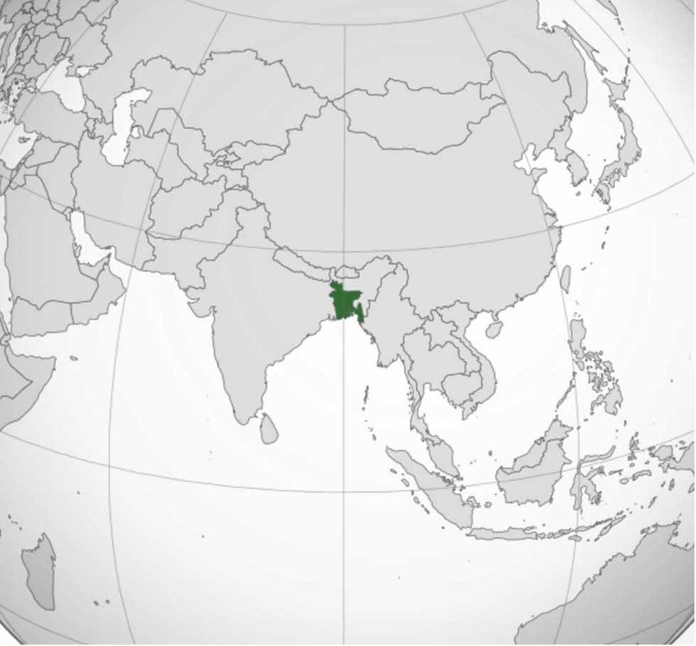 Bangladesh highlighted on map