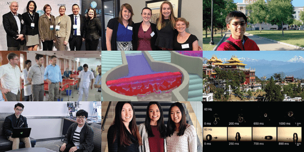 UW Bioengineering eNews collage graphic of students and faculty