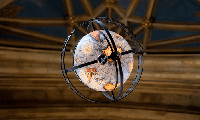 Globe in Suzzallo Library