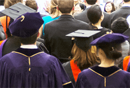 Students at graduation