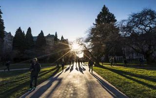 A winter afternoon in the UW Quad