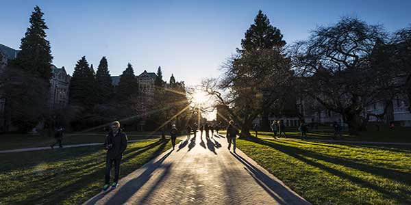 A winter afternoon in the UW Quad